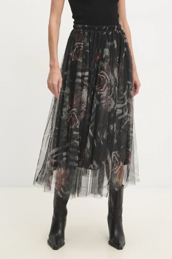 Answear Lab Suknja Answear Lab boja: crna, midi, širi se prema dolje