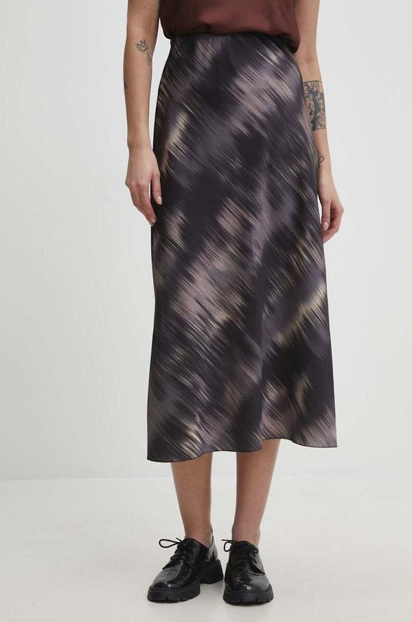 Answear Lab Suknja Answear Lab boja: crna, midi, širi se prema dolje