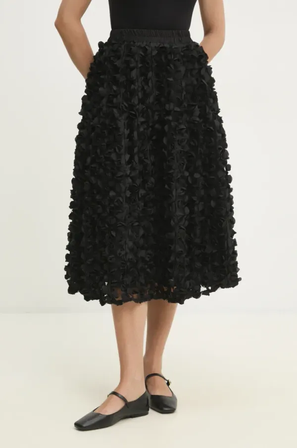 Answear Lab Suknja Answear Lab boja: crna, midi, širi se prema dolje