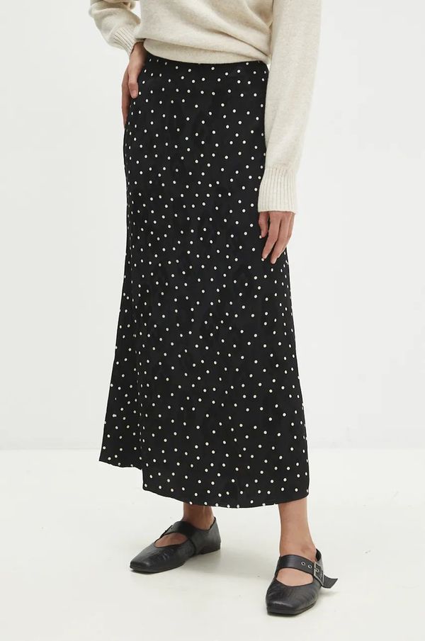 Answear Lab Suknja Answear Lab boja: crna, midi, širi se prema dolje