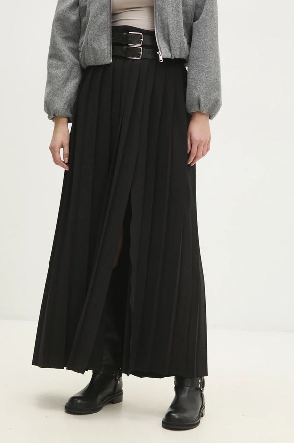 Answear Lab Suknja Answear Lab boja: crna, midi, širi se prema dolje