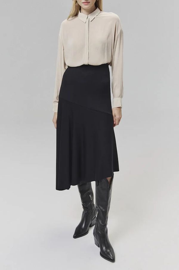 Answear Lab Suknja Answear Lab boja: crna, midi, širi se prema dolje