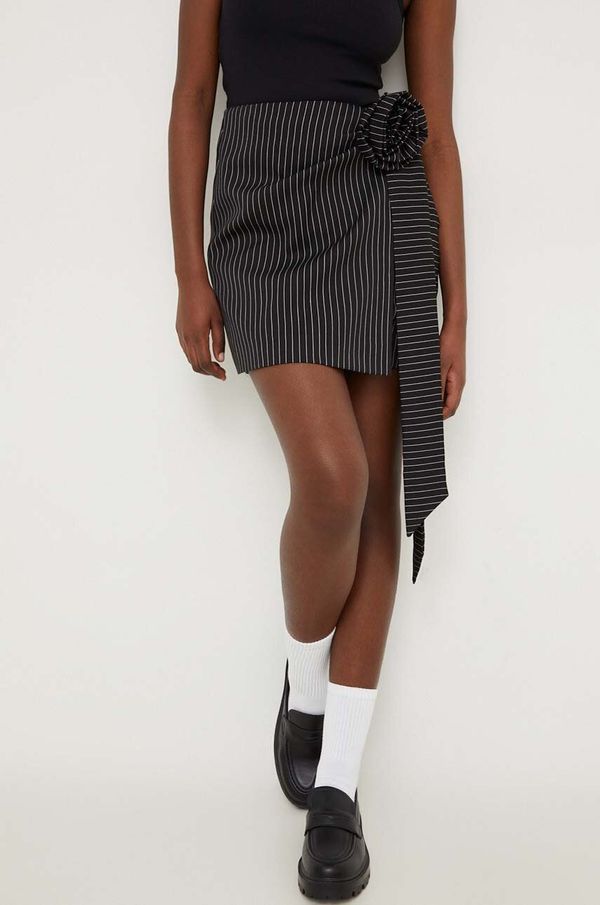 Answear Lab Suknja Answear Lab boja: crna, mini, ravna