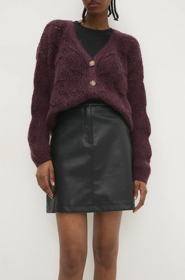 Answear Lab Suknja Answear Lab boja: crna, mini, ravna