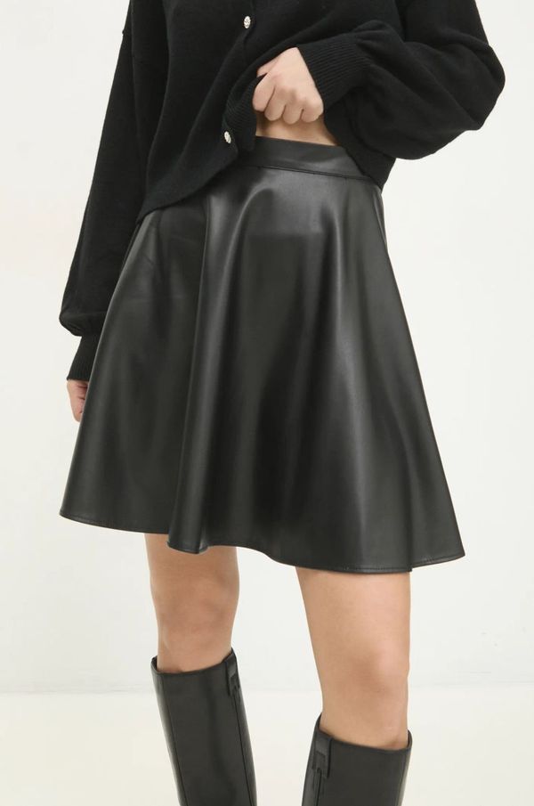 Answear Lab Suknja Answear Lab boja: crna, mini, širi se prema dolje