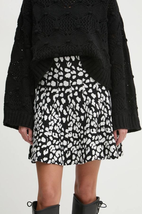 Answear Lab Suknja Answear Lab boja: crna, mini, širi se prema dolje