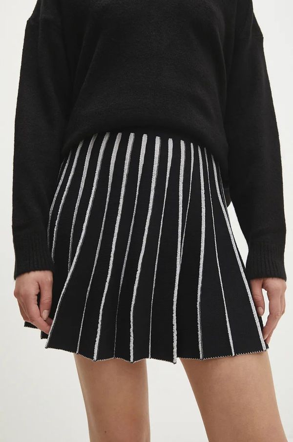 Answear Lab Suknja Answear Lab boja: crna, mini, širi se prema dolje