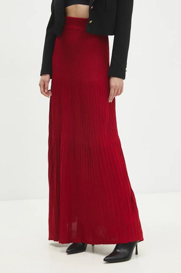 Answear Lab Suknja Answear Lab boja: crvena, maxi, širi se prema dolje