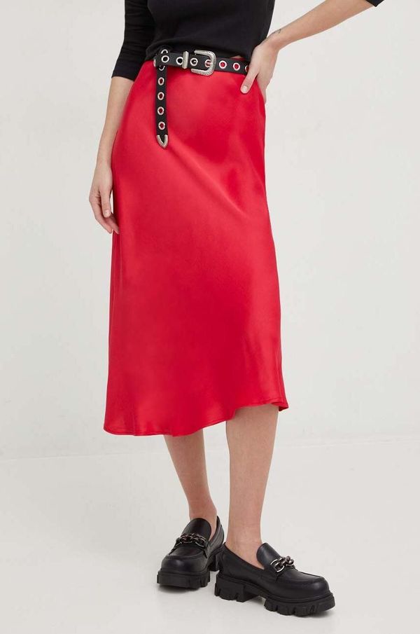 Answear Lab Suknja Answear Lab boja: crvena, maxi, širi se prema dolje