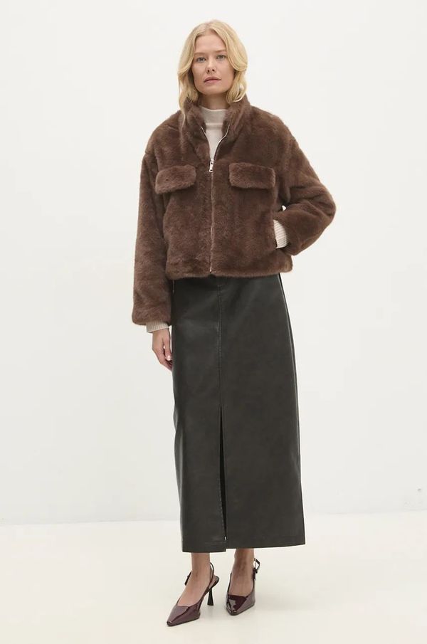 Answear Lab Suknja Answear Lab boja: smeđa, maxi, pencil