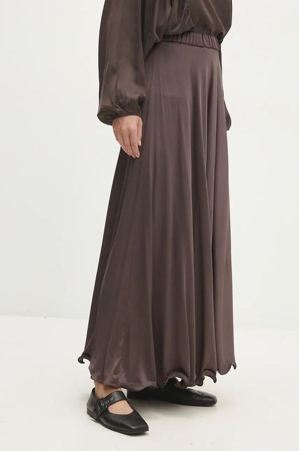 Answear Lab Suknja Answear Lab boja: smeđa, maxi, širi se prema dolje