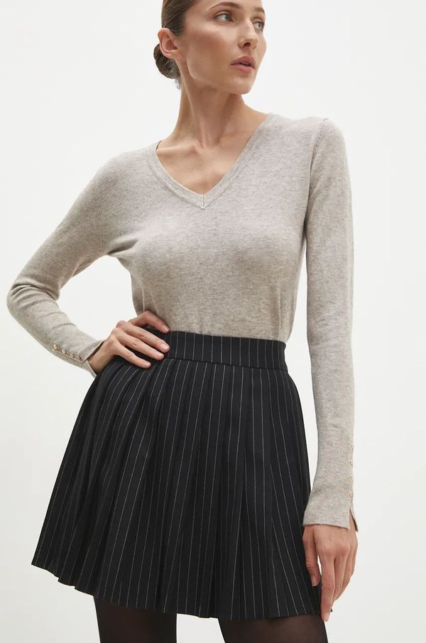 Answear Lab Suknja Answear Lab boja: tamno plava, mini, širi se prema dolje