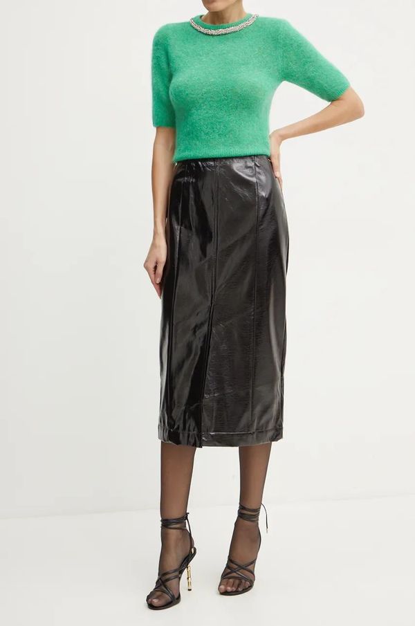 Armani Exchange Suknja Armani Exchange boja: crna, midi, širi se prema dolje, 6DYN13 YNQYZ