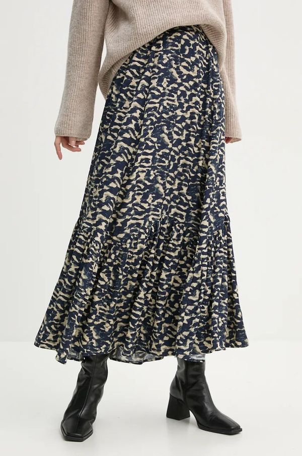 BA&SH Suknja BA&SH boja: tamno plava, maxi, širi se prema dolje, 1H24ALEX