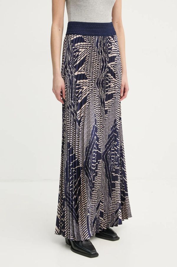 BA&SH Suknja BA&SH SOW boja: tamno plava, maxi, širi se prema dolje, 1E25SOW