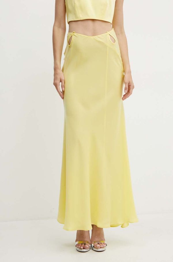 Bardot Suknja Bardot MARLI boja: žuta, maxi, širi se prema dolje, 59413SB