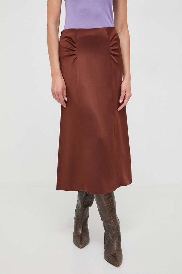 Boss Suknja BOSS boja: narančasta, midi, ravna