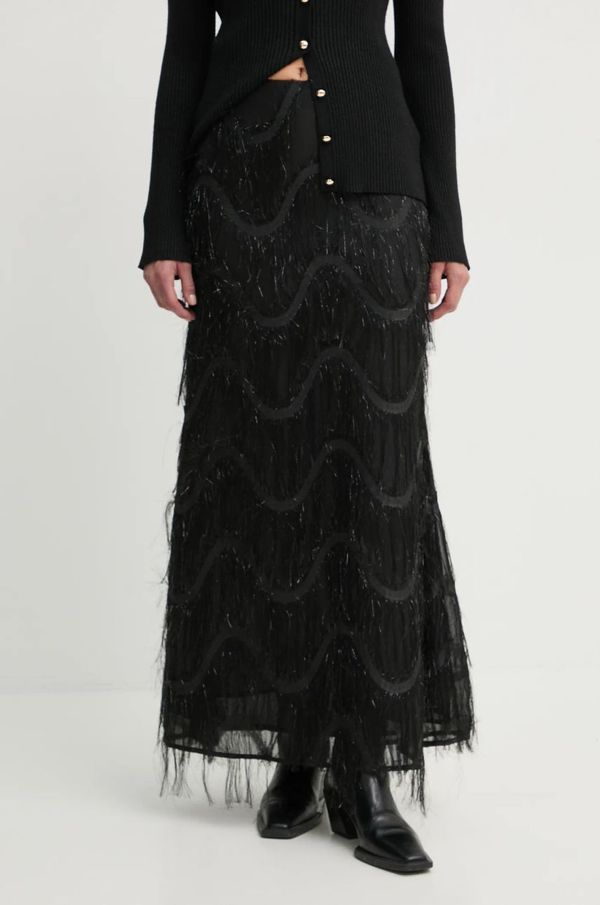 Bruuns Bazaar Suknja Bruuns Bazaar boja: crna, maxi, širi se prema dolje, BBW4196