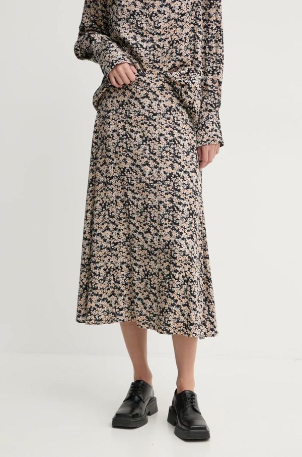 Bruuns Bazaar Suknja Bruuns Bazaar boja: crna, midi, širi se prema dolje, BBW4311