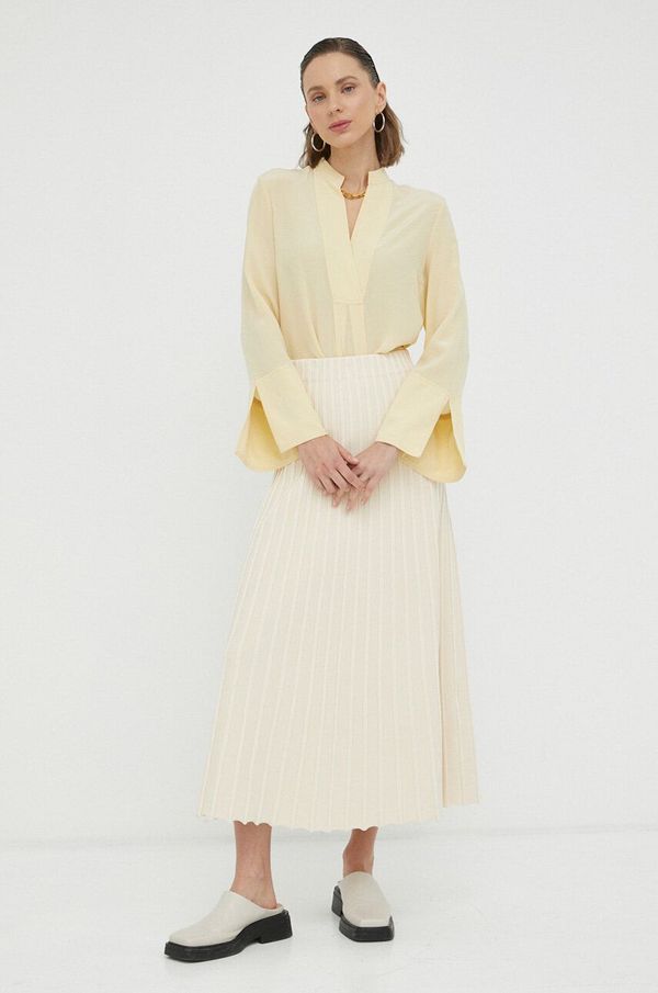 By Malene Birger Suknja By Malene Birger boja: bež, maxi, širi se prema dolje