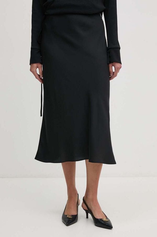 Calvin Klein Suknja Calvin Klein boja: crna, midi, širi se prema dolje, K20K207994