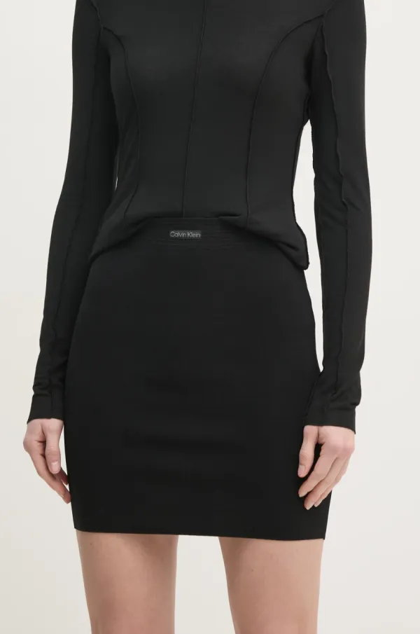 Calvin Klein Jeans Suknja Calvin Klein Jeans boja: crna, mini, pencil, J20J225527