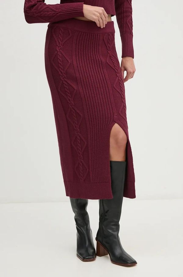 DKNY Suknja Dkny boja: bordo, midi, ravna, DJ4R0377