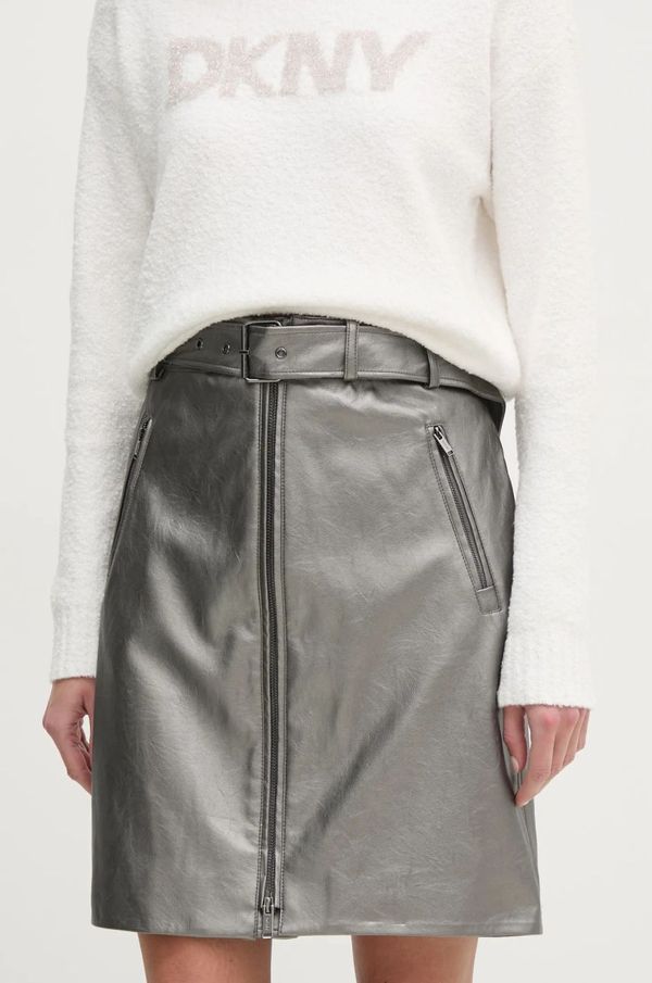 DKNY Suknja Dkny boja: siva, mini, ravna, P4JN6XIM