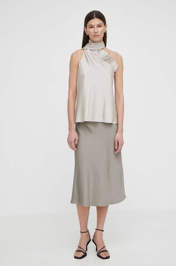 Drykorn Suknja Drykorn URA boja: zelena, midi, širi se prema dolje, 130065 66403