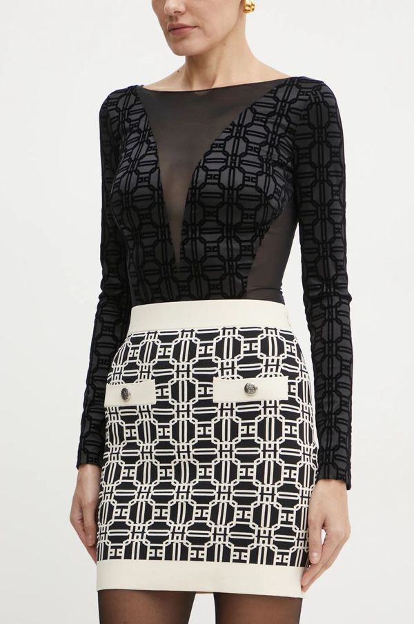 Elisabetta Franchi Suknja Elisabetta Franchi boja: crna, mini, pencil, GK04B47E2