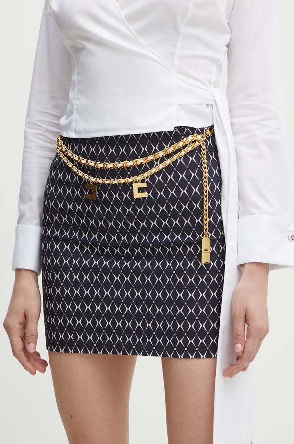 Elisabetta Franchi Suknja Elisabetta Franchi boja: crna, mini, širi se prema dolje, GOS3646E2