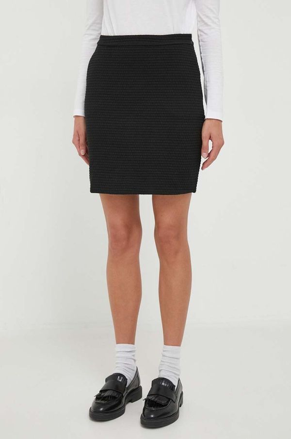 Emporio Armani Suknja Emporio Armani boja: crna, mini, ravna