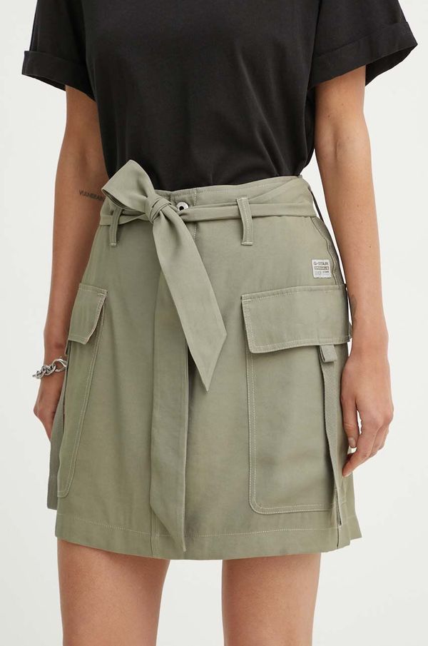 G-Star Raw Suknja G-Star Raw boja: zelena, mini, ravna, D24617-D522