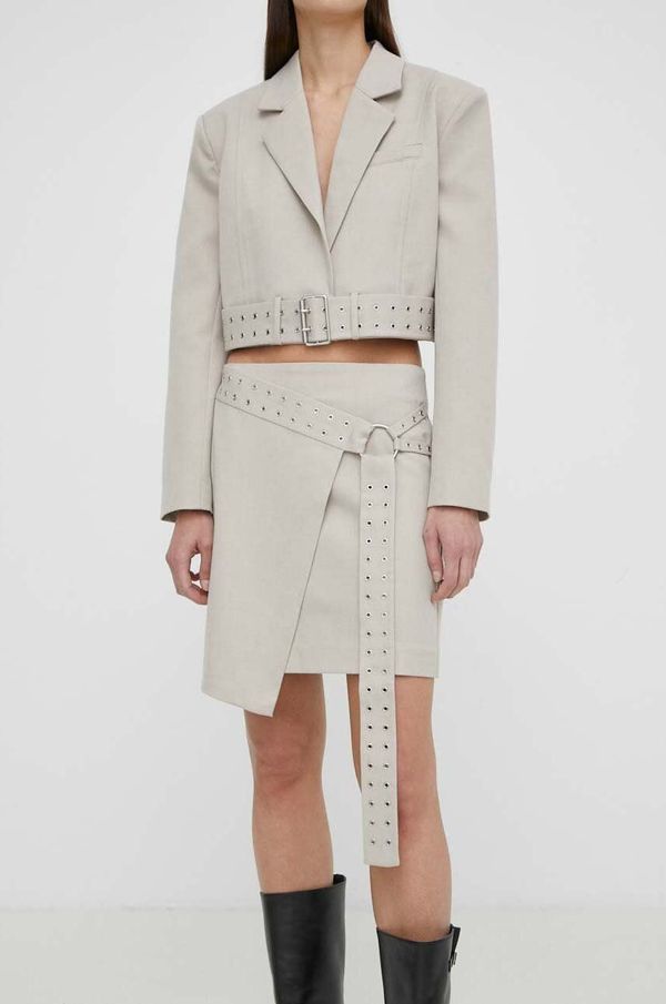 Gestuz Suknja Gestuz boja: siva, mini, ravna, 10908859