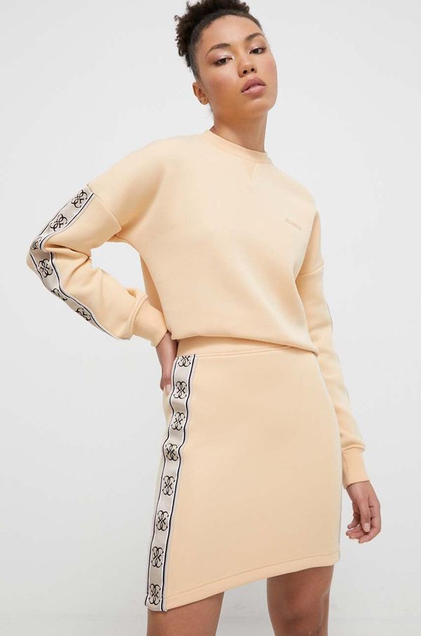 Guess Suknja Guess boja: ljubičasta, mini, širi se prema dolje