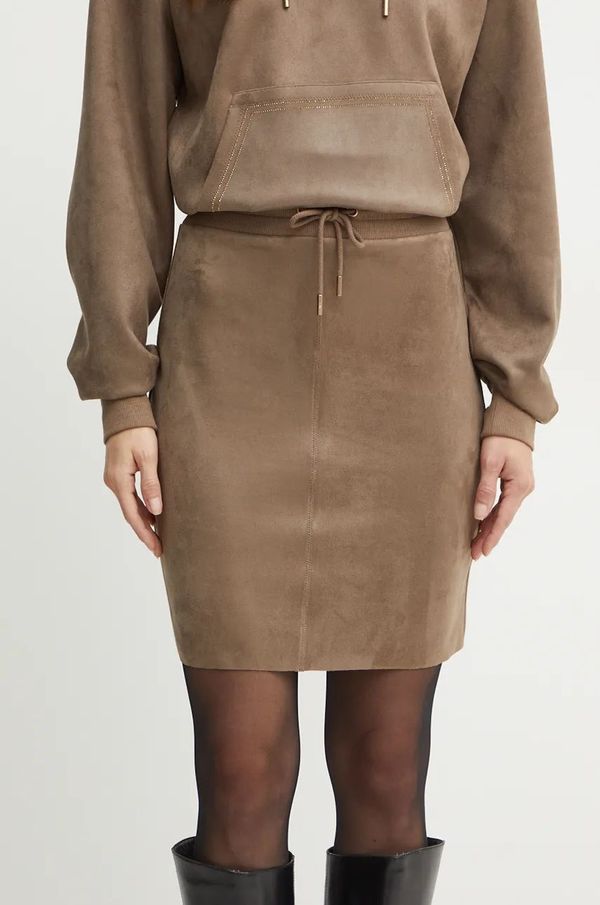 Guess Suknja Guess boja: smeđa, mini, pencil