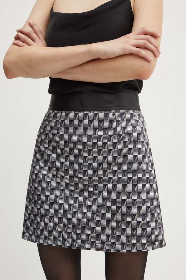 Guess Suknja Guess GEA boja: siva, mini, ravna, W4YD56 WFJ02