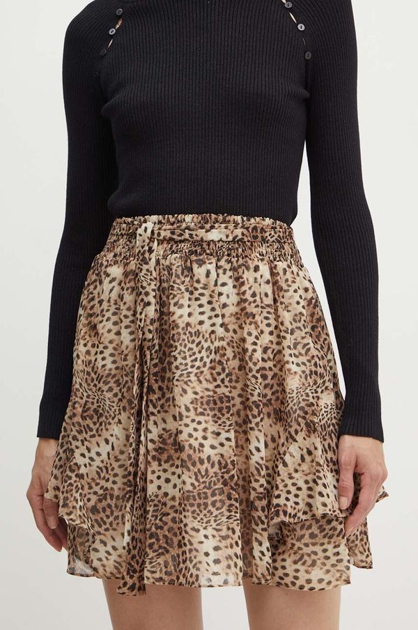 Guess Suknja Guess LAILA boja: smeđa, mini, širi se prema dolje, W4YD57 WDW82