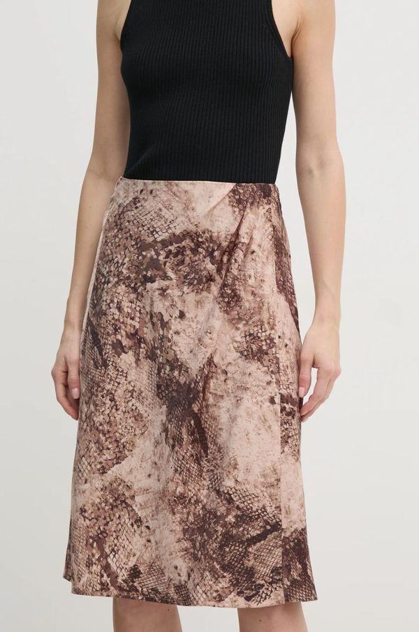 Guess Suknja Guess LIA boja: bež, mini, širi se prema dolje, W5RD0J WGZ92