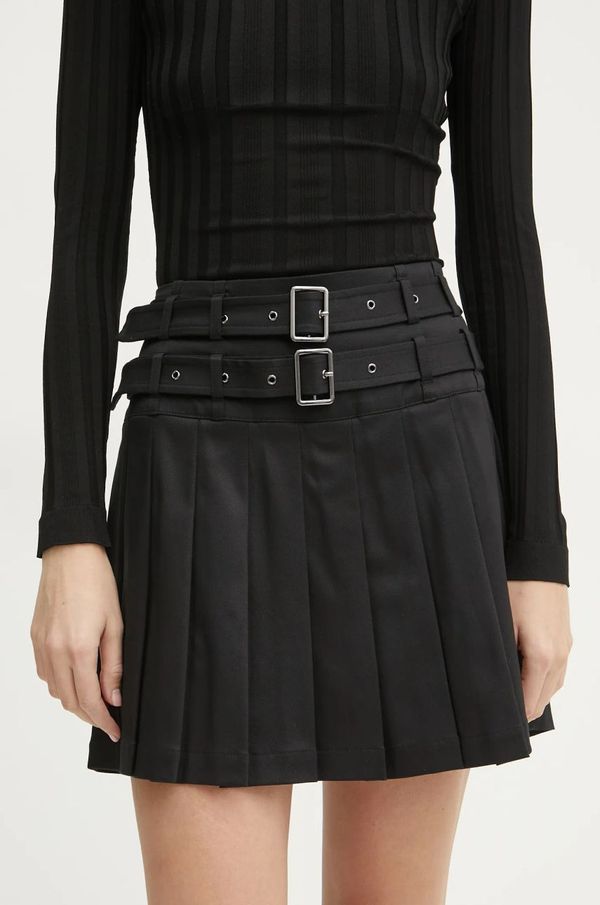 Guess Suknja Guess REEVA boja: crna, mini, širi se prema dolje, W5RD75 WGXM2