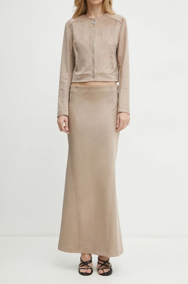 Guess Suknja Guess TARQUINIA boja: bež, maxi, pencil, W5RD51 WE0L0