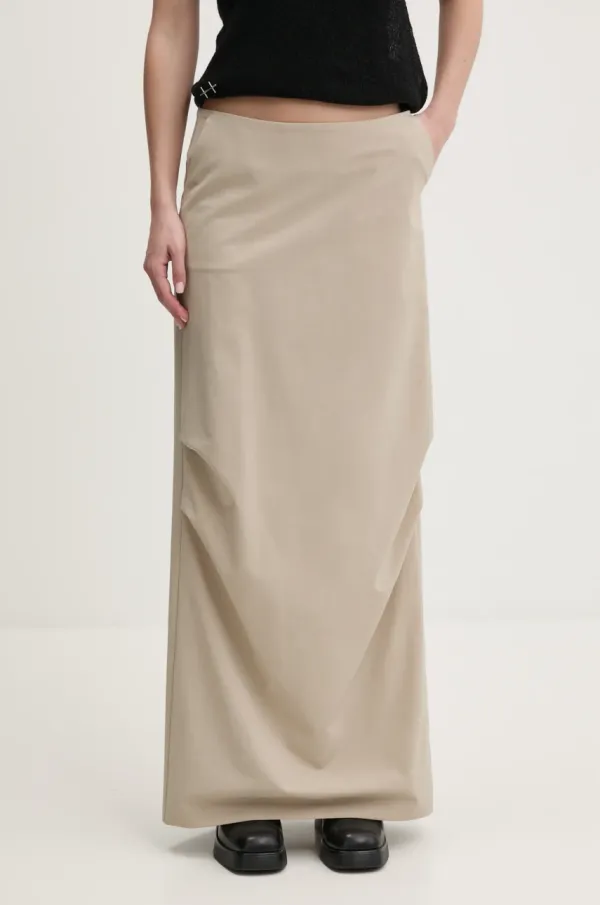HELIOT EMIL Suknja Heliot Emil boja: bež, maxi, ravna, PRESS25_W_12_044_ST18