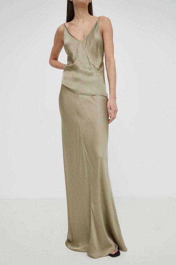 Herskind Suknja Herskind Allicat boja: zelena, maxi, ravna, 5130370