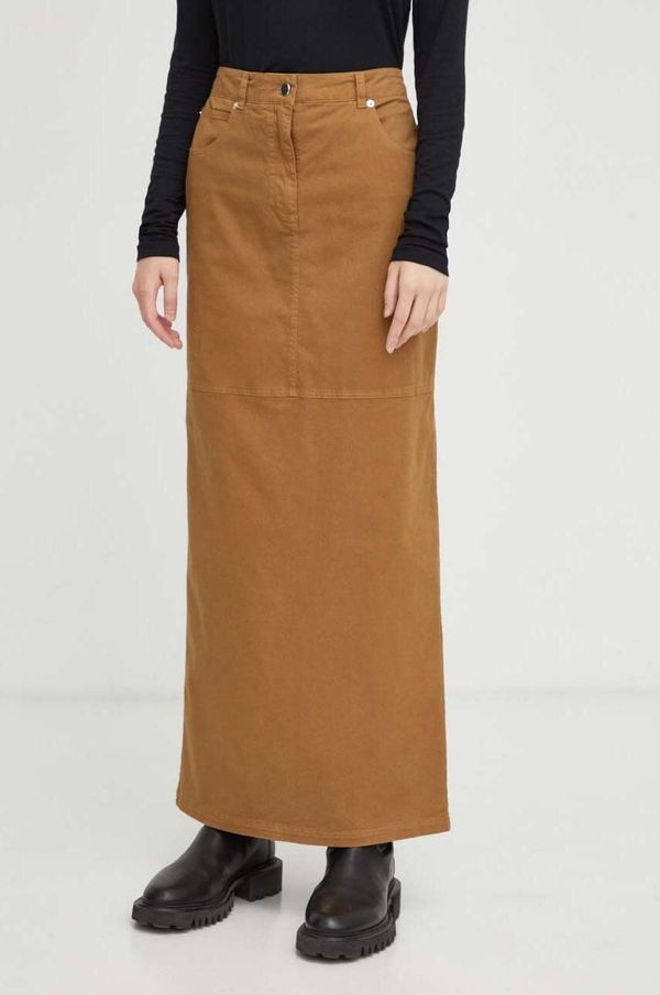 Herskind Suknja Herskind boja: smeđa, maxi, ravna