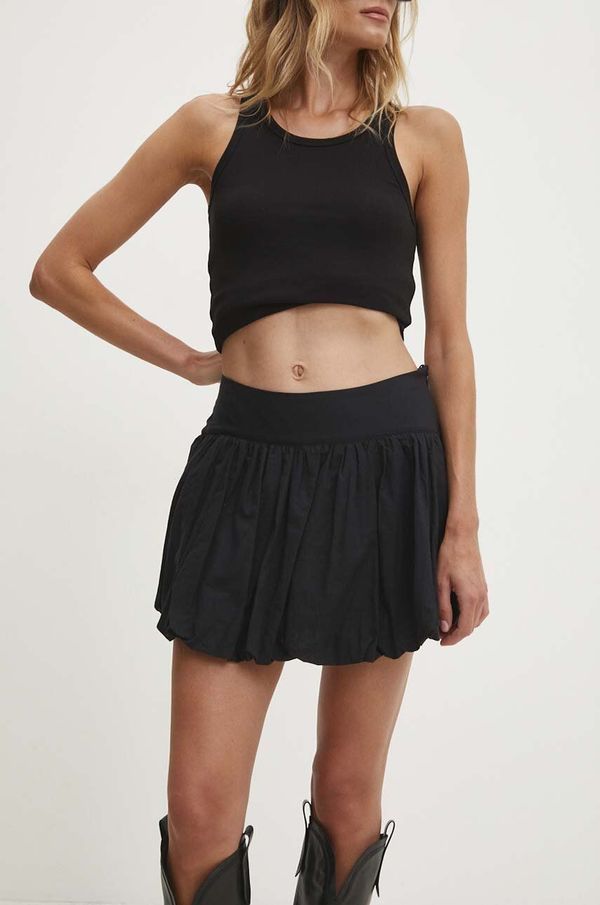 Answear Lab Suknja-hlače od pamuka Answear Lab boja: smeđa, bez uzorka, visoki struk