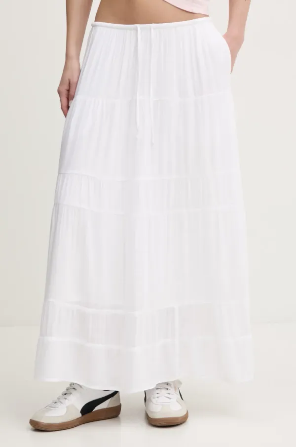 Hollister Co. Suknja Hollister Co. boja: bijela, maxi, širi se prema dolje, KI343-5039