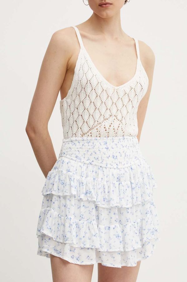 Hollister Co. Suknja Hollister Co. boja: bijela, mini, širi se prema dolje