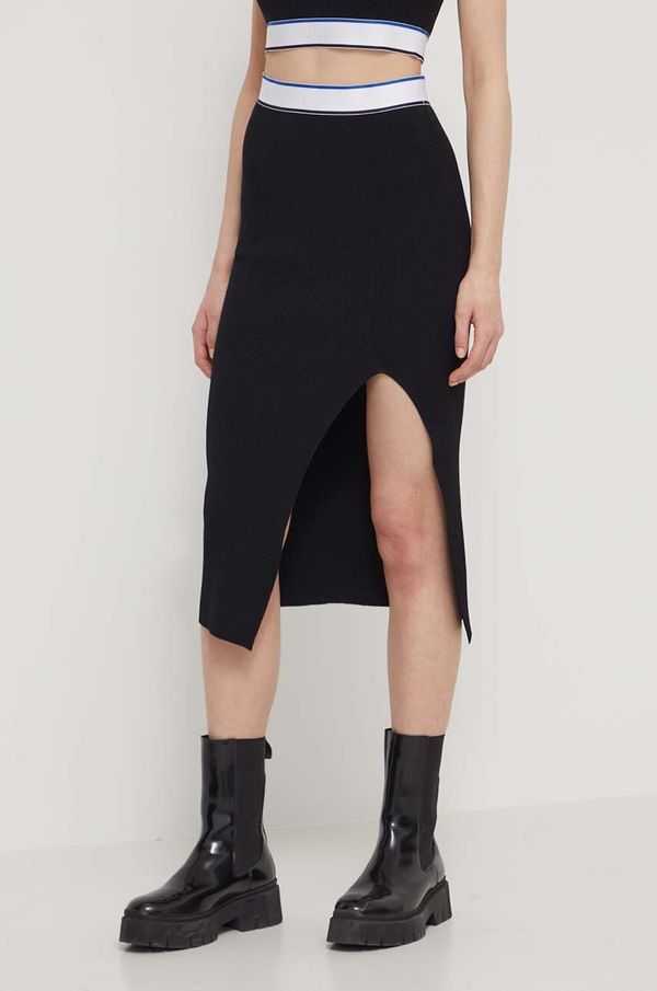 Hugo Blue Suknja Hugo Blue boja: crna, midi, pencil