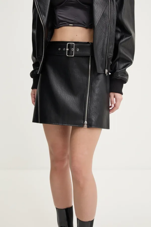 HUGO Suknja HUGO boja: crna, mini, širi se prema dolje, 50533859