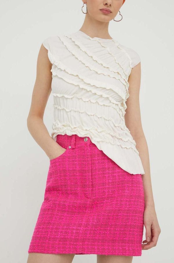 Hugo Suknja HUGO boja: ružičasta, mini, pencil